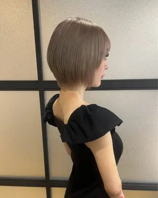 ショート カラー 艶カラー/韓国顔周り 🎀mamiのヘアスタイル