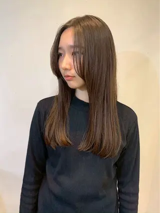 ロング カラー ヘアアレンジ 栄💗レイヤーカット ｜韓国風｜haruのヘアスタイル