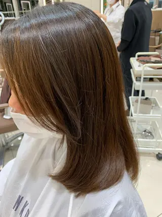 ミディアム 美髪×縮毛矯正 水上真由美😘のヘアスタイル