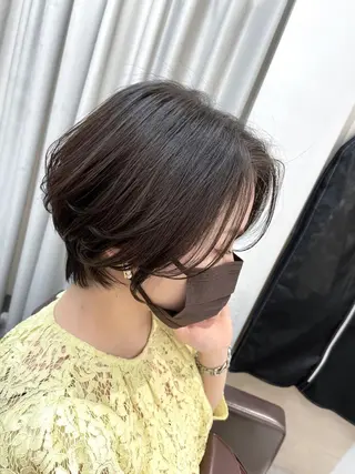 ショート カラー パーマ BEBE所属・ご新規様限定 透明感カラーKANAのヘアスタイル