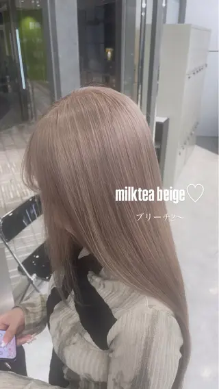 カラー ミルクティー/透明感 カラー🎀YURIAのヘアスタイル