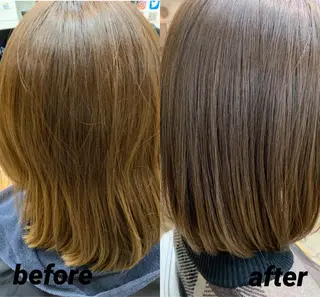 ミディアム カラー ハットリ /北習志野のヘアスタイル