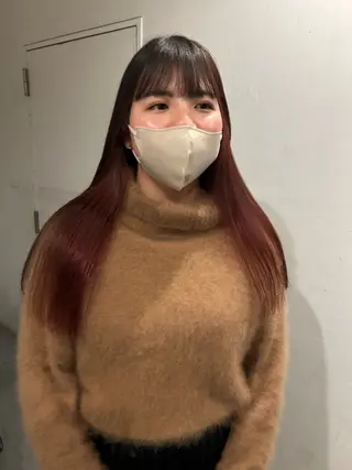 ロング カラー hen所属・心斎橋/レイヤー/ ブリーチ/モエのヘアスタイル