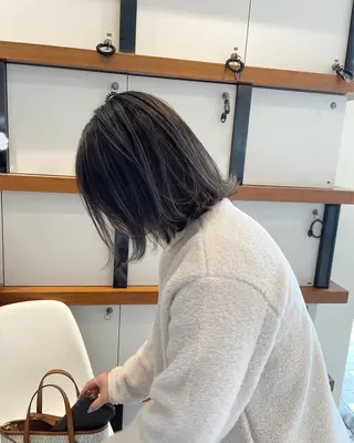 ミディアム カラー R-5 shonandai所属・🍋透け感カラー🍃 オリーブ🍐Kahoのヘアスタイル