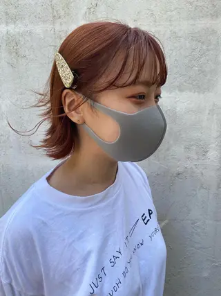 ショート カラー ヘアアレンジ satsuki 暖色・ブラウンカラーのヘアスタイル