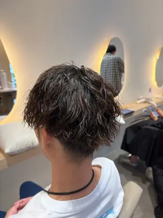 パーマ メンズ レイヤー/透明感/髪 質改善/メンズ/佐藤のヘアスタイル