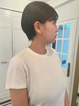 ショート ブリーチカラー🎀 韓国風/寺門美優のヘアスタイル