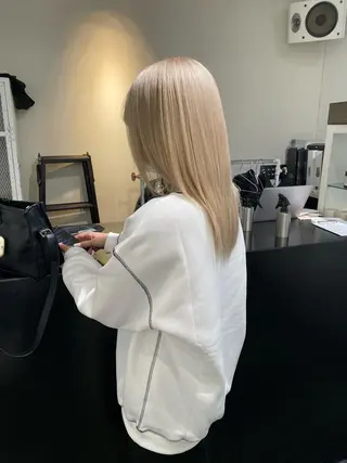 ロング カラー パーマ ヘアアレンジ メンズ キッズ nico TOKYO 渋谷所属・ブリーチ　ハイトーン 特化🌈フジタハルキのヘアスタイル