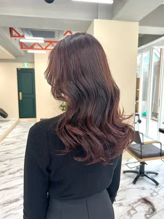 セミロング カラー ヘアアレンジ 髪質改善/縮毛矯正 鈴木裕介のヘアスタイル