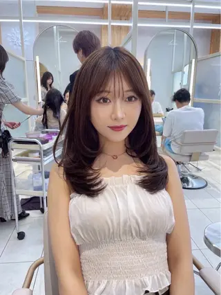 ロング 顔周り/透明感カラー /韓国ヘア/TAKUのヘアスタイル