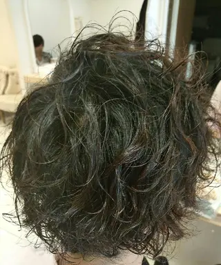 メンズ パーマ 宮本 秀人のヘアスタイル