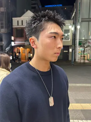 ショート メンズ Rei/ 縮毛矯正/ ハイライトカラー募集のヘアスタイル