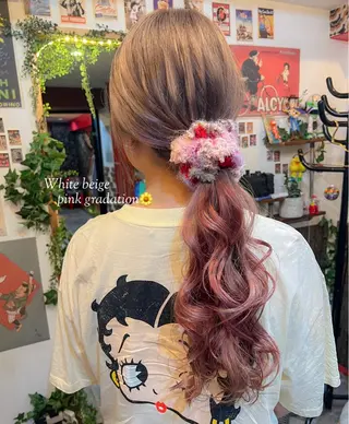 ロング カラー ヘアアレンジ カラーパティシエ facce🌼ikoのヘアスタイル