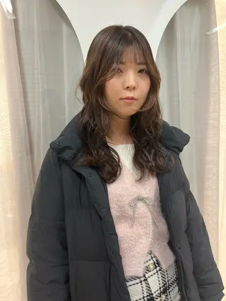 ミディアム カラー 松村 澪里のヘアスタイル