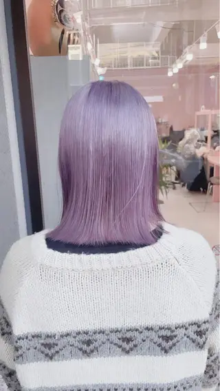 ミディアム カラー ヘアアレンジ 💕ブリーチ/ヘアメ 🎀YUUKAのヘアスタイル