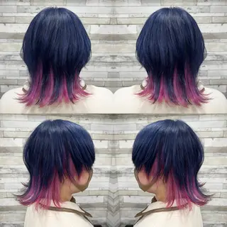 ショート "PEPPU "所属・🌈推し色派手髪 ハイトーンShinのヘアスタイル