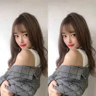 セミロング カラー 池袋髪質改善 タニグチのヘアスタイル