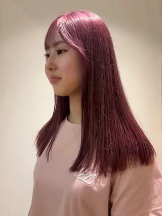 ロング カラー 津田 里菜のヘアスタイル