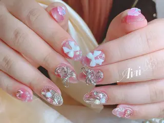 ネイル ネイルサロンAiri 長さ出し·シンプルのネイルデザイン