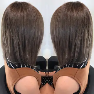 ミディアム カラー 大久保 隆蔵のヘアスタイル