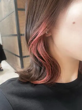 ミディアム 韓国カット/透明感 Re.Labo岡本のヘアスタイル