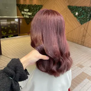 セミロング カラー 大人っぽ♡上品な暖色 ♡ブリーチなし♡のヘアスタイル