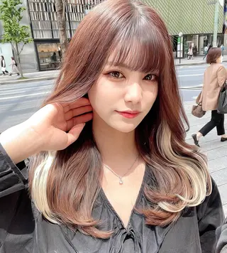 ミディアム カラー 顔周り特化/韓国ヘア /レイヤー/吉野幸大のヘアスタイル