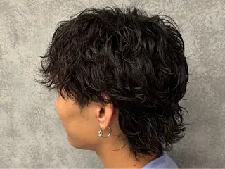 パーマ メンズ シャドウ/ルーズ パーマメンズりつきのヘアスタイル