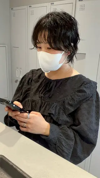 ショート パーマ 樋野 亮のヘアスタイル