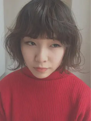 ミディアム カラー パーマ ヘアアレンジ FRAME所属・FRAME/髪を育 てる/大人デザインのヘアスタイル