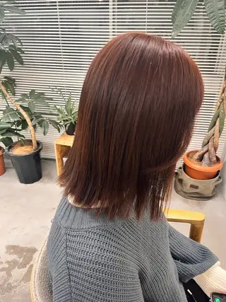 ミディアム カラー マミ🌱 ボブ/津田沼のヘアスタイル