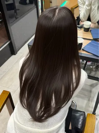 ロング カラー 韓国ヘア りんのヘアスタイル