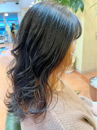 ロング カラー 石井 佑樹のヘアスタイル