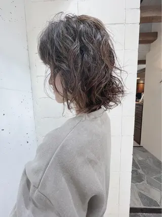 ミディアム パーマ オーナースタイリスト 佐藤のヘアスタイル