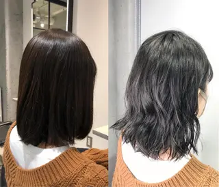 ミディアム カラー 髪質改善/縮毛矯正 レイヤー/松川匠のヘアスタイル