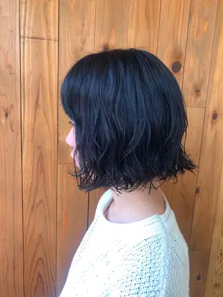 ミディアム 艶髪カラー✨ デジタルパーマ✨植松のヘアスタイル