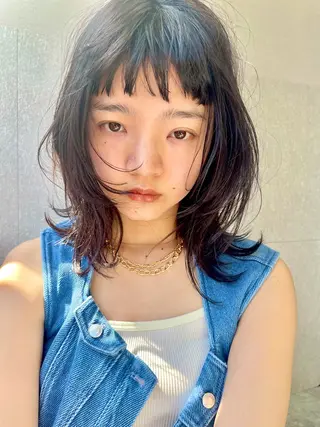 ミディアム 横浜似合わせ美容師 スタイリスト✂️ゆりのヘアスタイル
