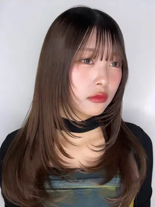 セミロング 剣持友希/ifh iizuka/高崎のヘアスタイル