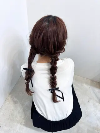 セミロング FERiCIA所属・ちはな‎🤍 ヘアセット／縮毛矯正のヘアスタイル