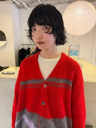 ショート パーマ Loom.所属・村上雅人 ナチュラルモードのヘアスタイル