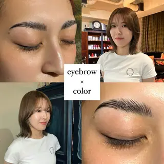 カラー アイブロウ&マツパ カラーモデルまなみのマツエク・マツパデザイン