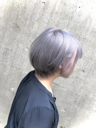 ショート カラー 韓国風/小顔レイヤー /艶カラーのヘアスタイル