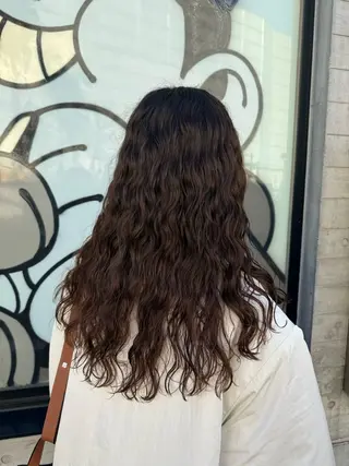 ロング デジタルパーマ ウェーブパーマ/神野のヘアスタイル
