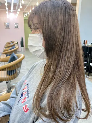 セミロング 顔周り/ブリーチなし /縮毛矯正🫧伊勢のヘアスタイル