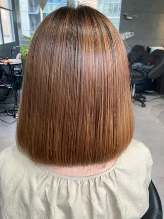 ミディアム 髪質改善☺︎縮毛矯正 ふじい まりんのヘアスタイル