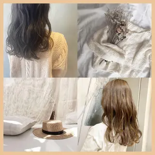 セミロング カラー カジュアルを女っぽく 𝗮𝘆𝗮𝗰𝗼のヘアスタイル