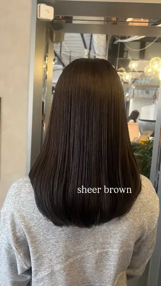 セミロング カラー 梅田/似合わせボブ /顔周り/RINKAのヘアスタイル