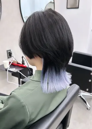 ショート カラー ブリーチ/ボブ ショート/はらのヘアスタイル