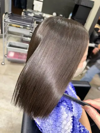 ミディアム カラー 髪質改善特化サロン ICONIQ天神店のヘアスタイル