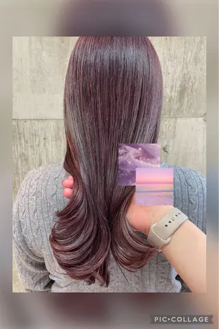 ロング カラー 💕カットカラーモ デル募集/あゆり💕のヘアスタイル